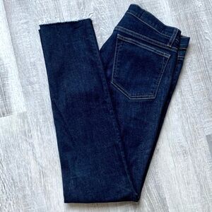 Imogene + Willie Lucy Jeans Raw Hems Dark Wash 27